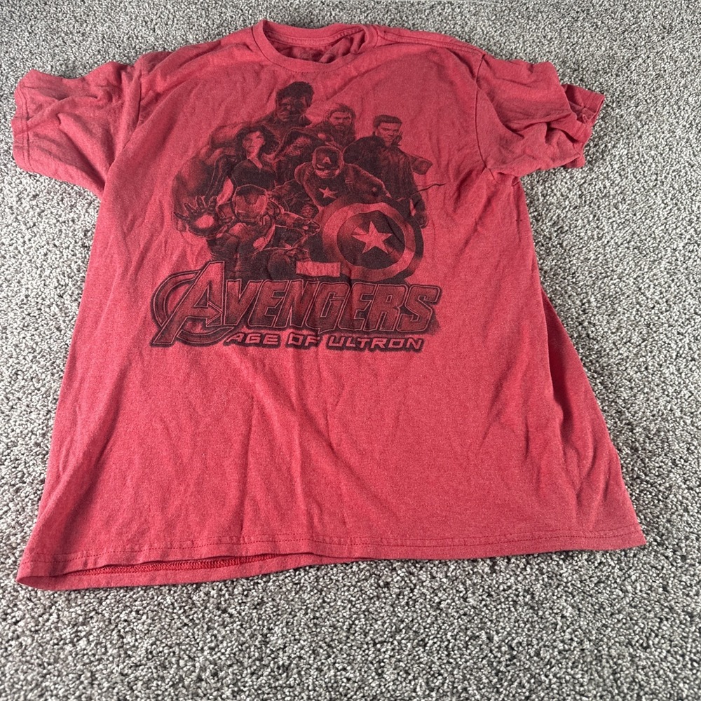 2016 Avengers Age Of Ultron Iron Man Hulk Thor Hawkeye Black Widow T-Shirt Large